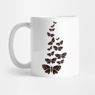 Aboriginal Art - Butterfly Lots Angled Mug